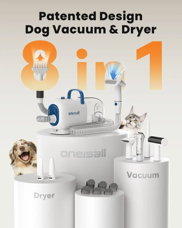 61PT4AIoaDL._AC_SL1500_ Oneisall Pet Grooming Vacuum‑Dryer