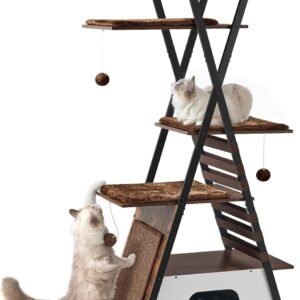 38.2" Modern Multi‑Level Cat Condo