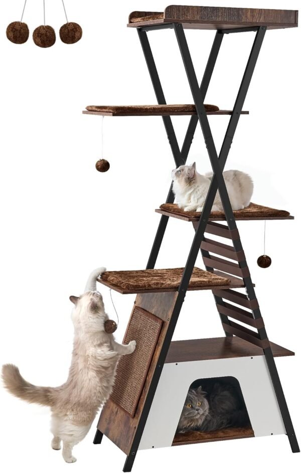 38.2" Modern Multi‑Level Cat Condo