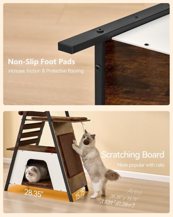38.2" Modern Multi‑Level Cat Condo