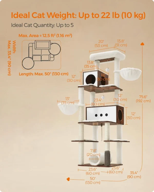 Feandrea Multi‑Level Cat Tree