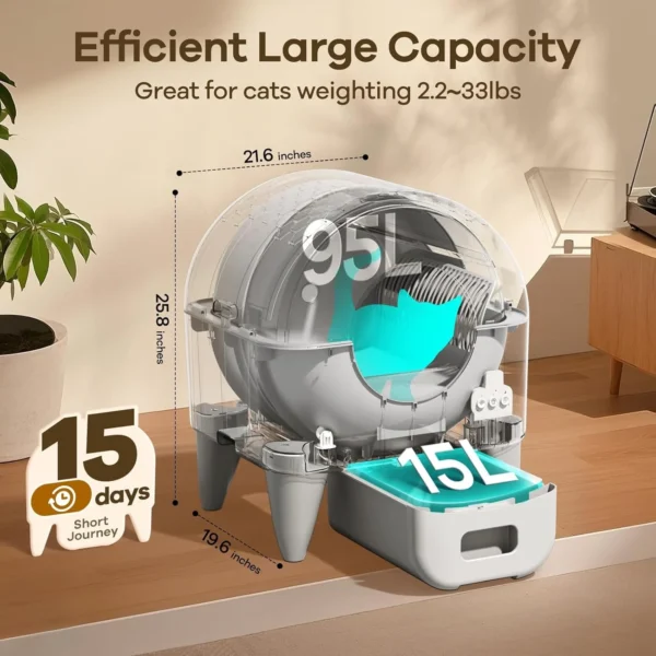 71PgmAalyOL._AC_SL1500_ Fumoi Automatic Litter Box