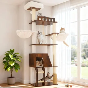 Hey‑brother Wooden Cat Tree