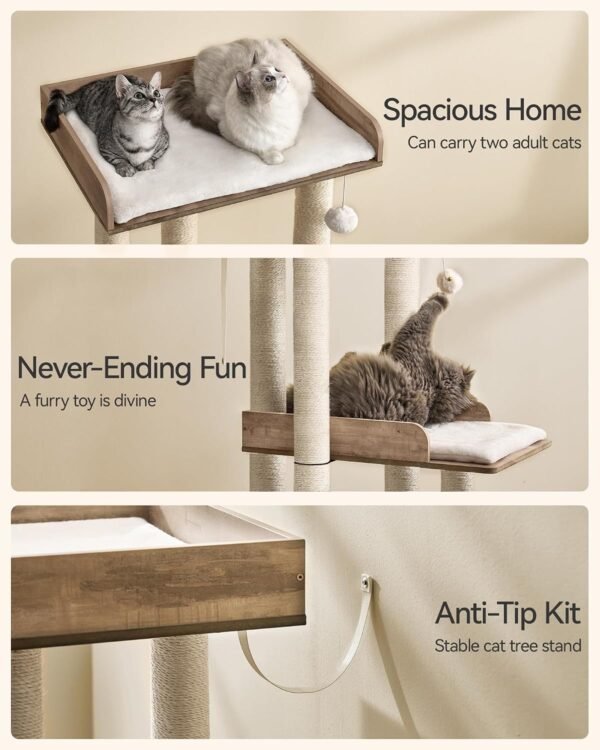 71d3Taux1OL._AC_SL1500_ 43.7" Easy‑Assemble Modern Cat Tree