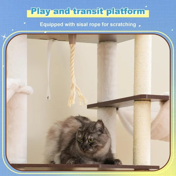 Hey‑brother Wooden Cat Tree