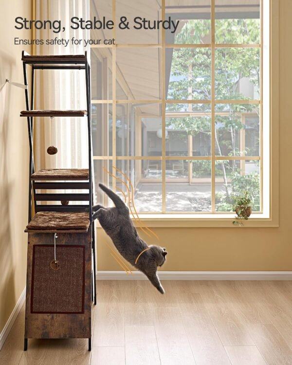 38.2" Modern Multi‑Level Cat Condo