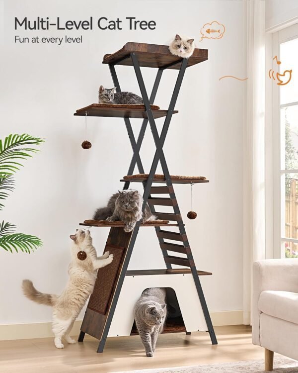 38.2" Modern Multi‑Level Cat Condo