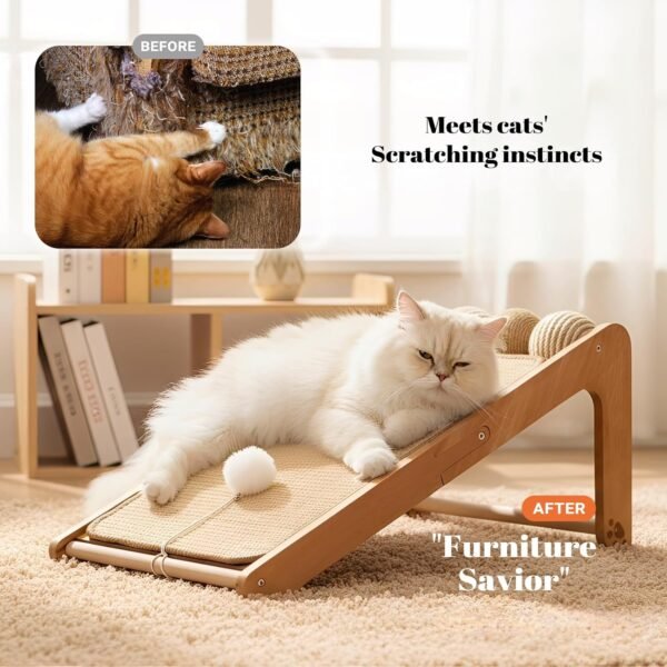 71BcQ-3ULiL._AC_SL1500_ Wooden Sisal Cat Scratcher Ramp