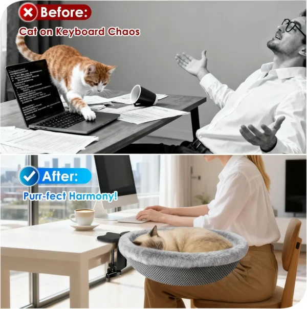 Rotating Desk Cat Bed
