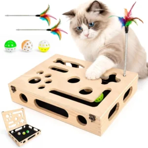 71O3uDVWj3L._AC_SL1500_ Wooden Cat Enrichment Puzzle Box