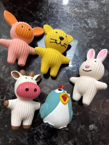 Farm‑Animal Squeaky Dog Toys photo review