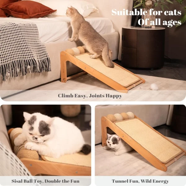71UZKukO9kL._AC_SL1500_ Wooden Sisal Cat Scratcher Ramp