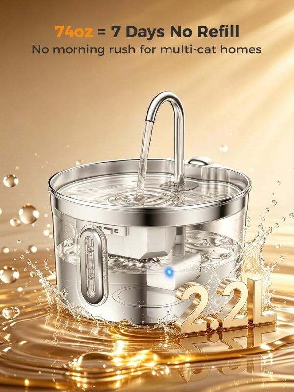 2.2L Ultra‑Silent Cat Fountain