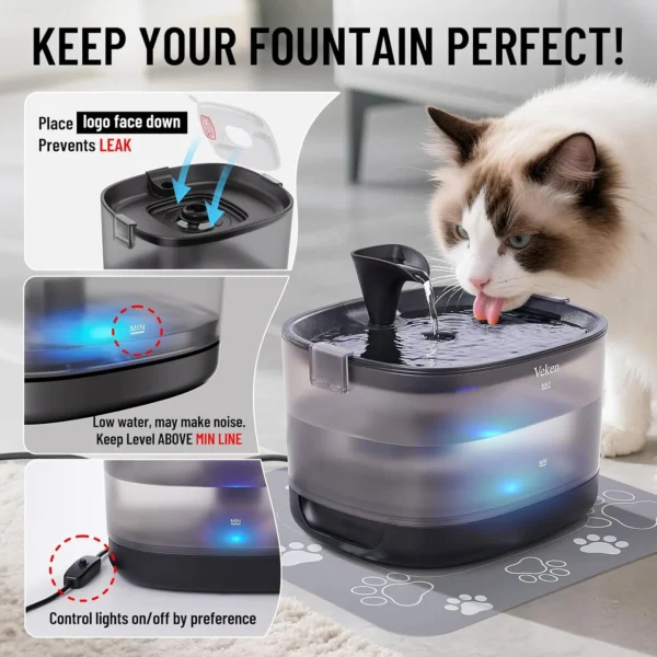 71XroZHXQ-L._AC_SL1500_ Veken 2.5L Cat Water Fountain