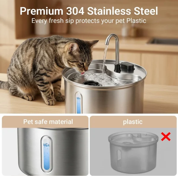 3.5L Stainless Steel Cat Fountain