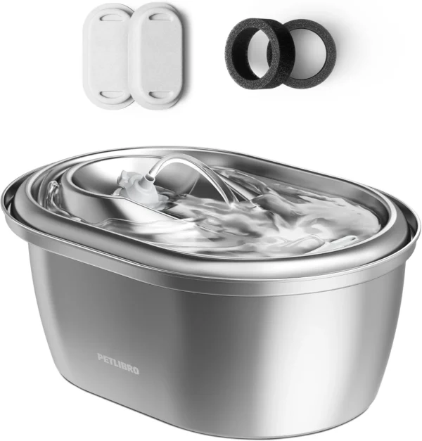 71aLiTCC4kL._AC_SL1500_ Petlibro 3L Stainless‑Steel Fountain