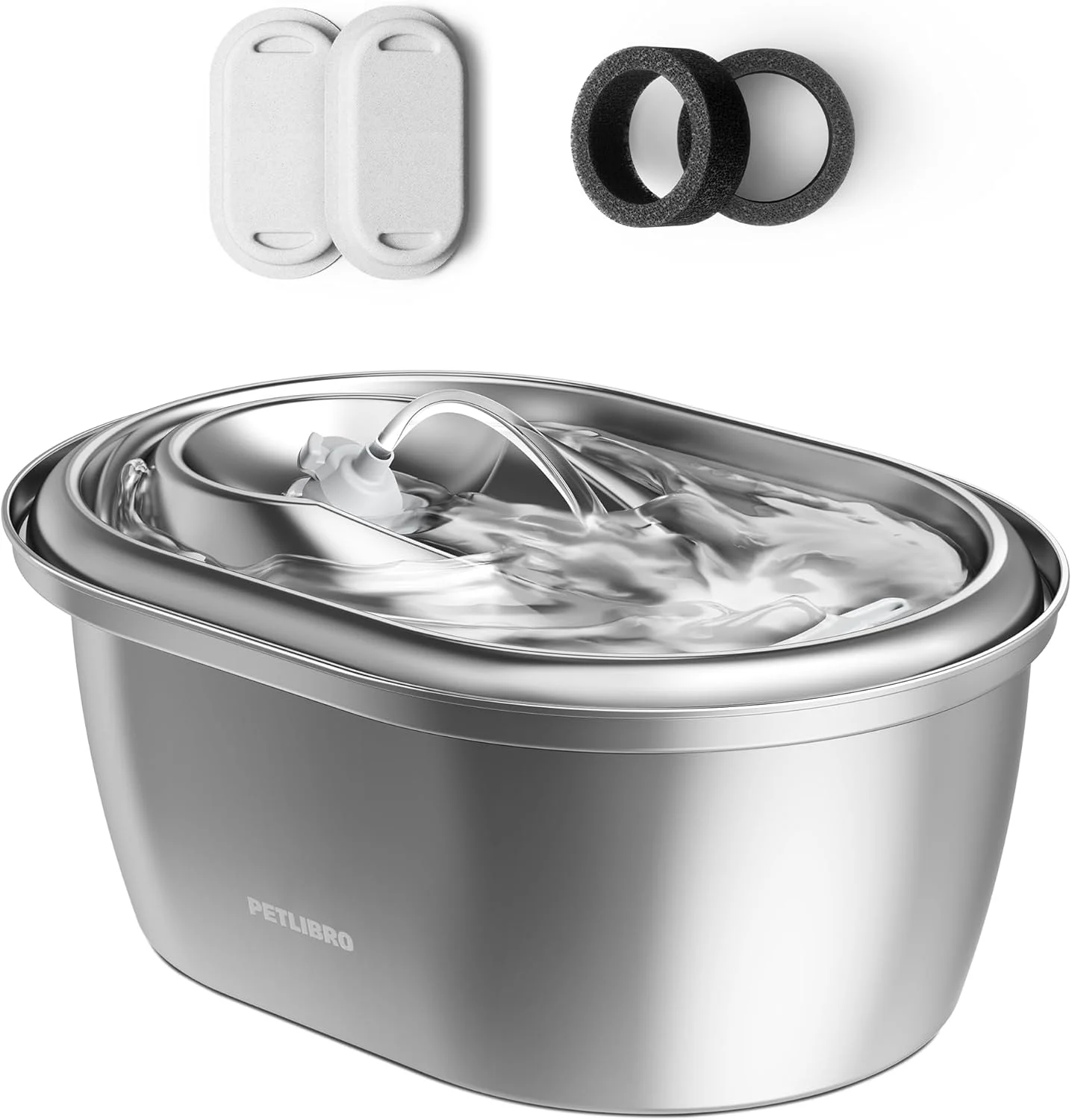 Petlibro 3L Stainless‑Steel Fountain