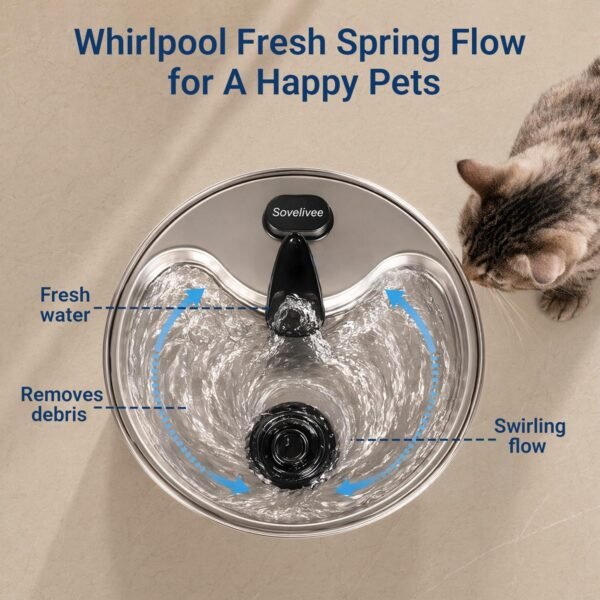 3.5L Stainless Steel Cat Fountain