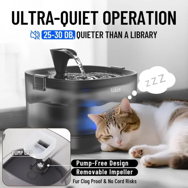 71kapEC0TmL._AC_SL1500_ Veken 2.5L Cat Water Fountain