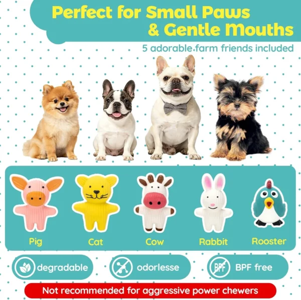 Farm‑Animal Squeaky Dog Toys