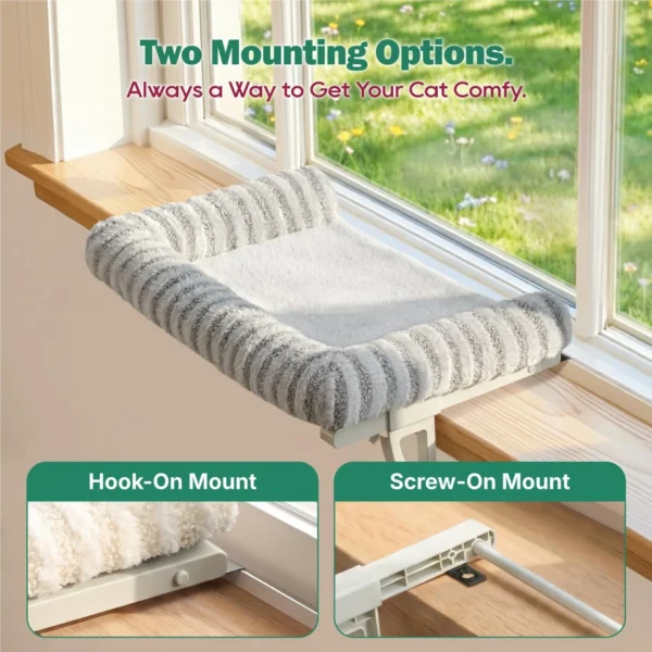 Zakkart 3‑Sided Cat Windowsill Perch