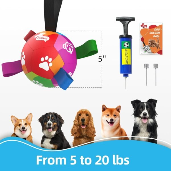 71rP+Zm4tiL._AC_SL1500_ QDAN Durable Dog Soccer Balls