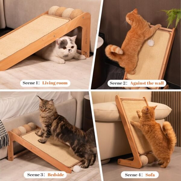81-V066SXWL._AC_SL1500_ Wooden Sisal Cat Scratcher Ramp