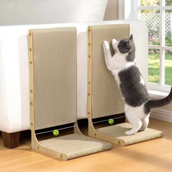 8155a88hQlL._AC_SL1500_ L‑Shape Cat Scratcher 2‑Pack