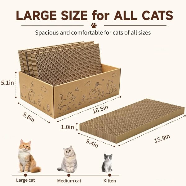 5‑Pack Large Reversible Cat Scratcher