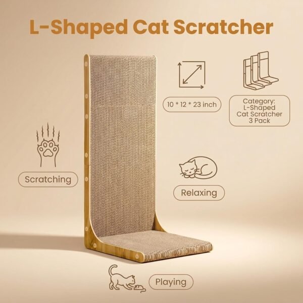 81aVx76SLkL._AC_SL1500_ Smartbean L‑Shape Cat Scratcher