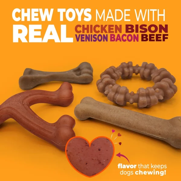 81fQchYZo7L._AC_SL1500_ Large‑Dog Nylabone 4‑Pack