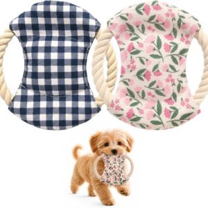 2‑Pack Cotton Rope Dog Frisbees