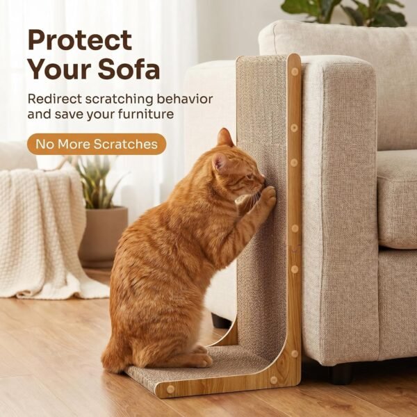 91fkyQdpdsL._AC_SL1500_ Smartbean L‑Shape Cat Scratcher